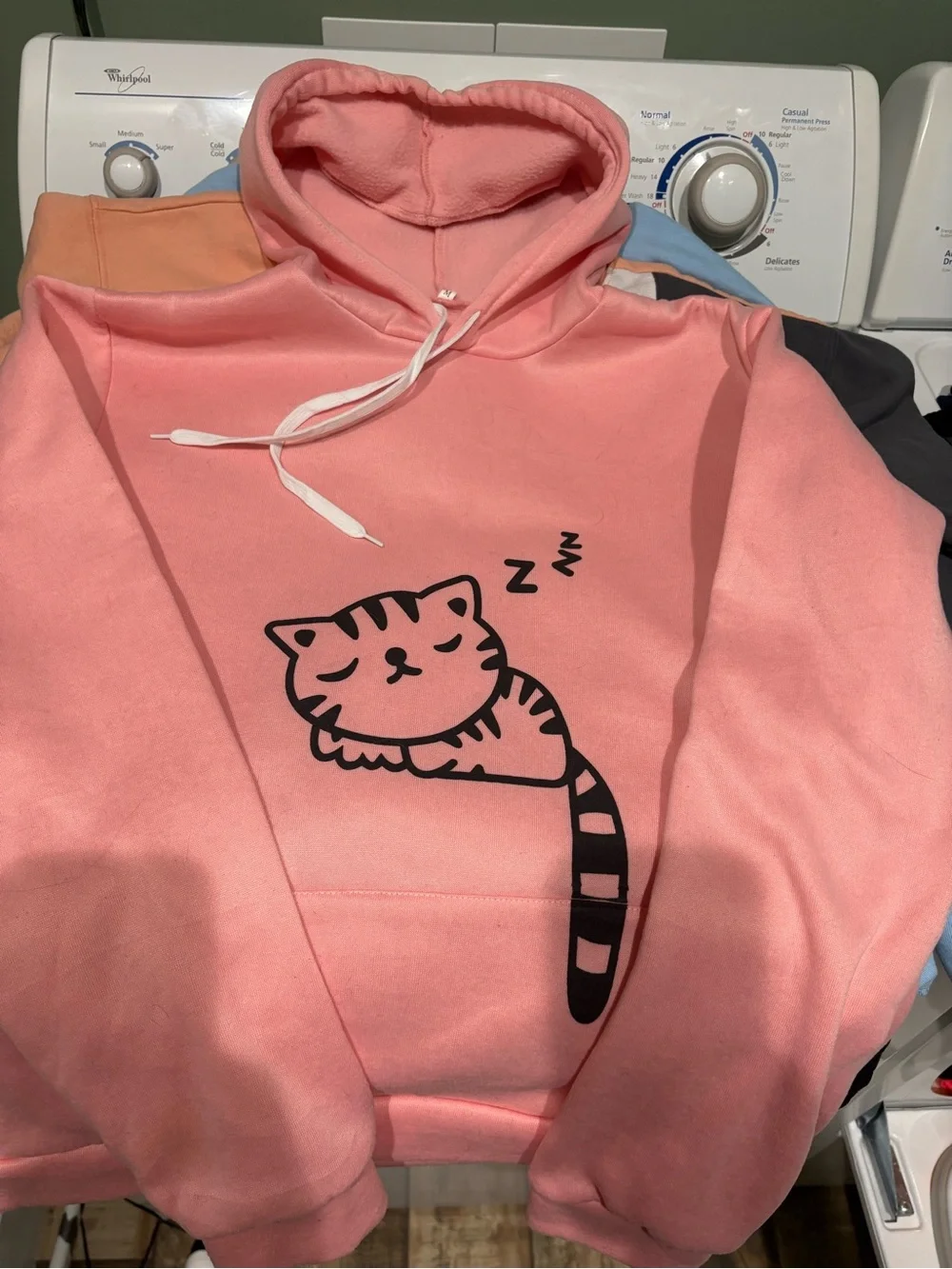 Pink Cat Graphic Hoodie - Brand: